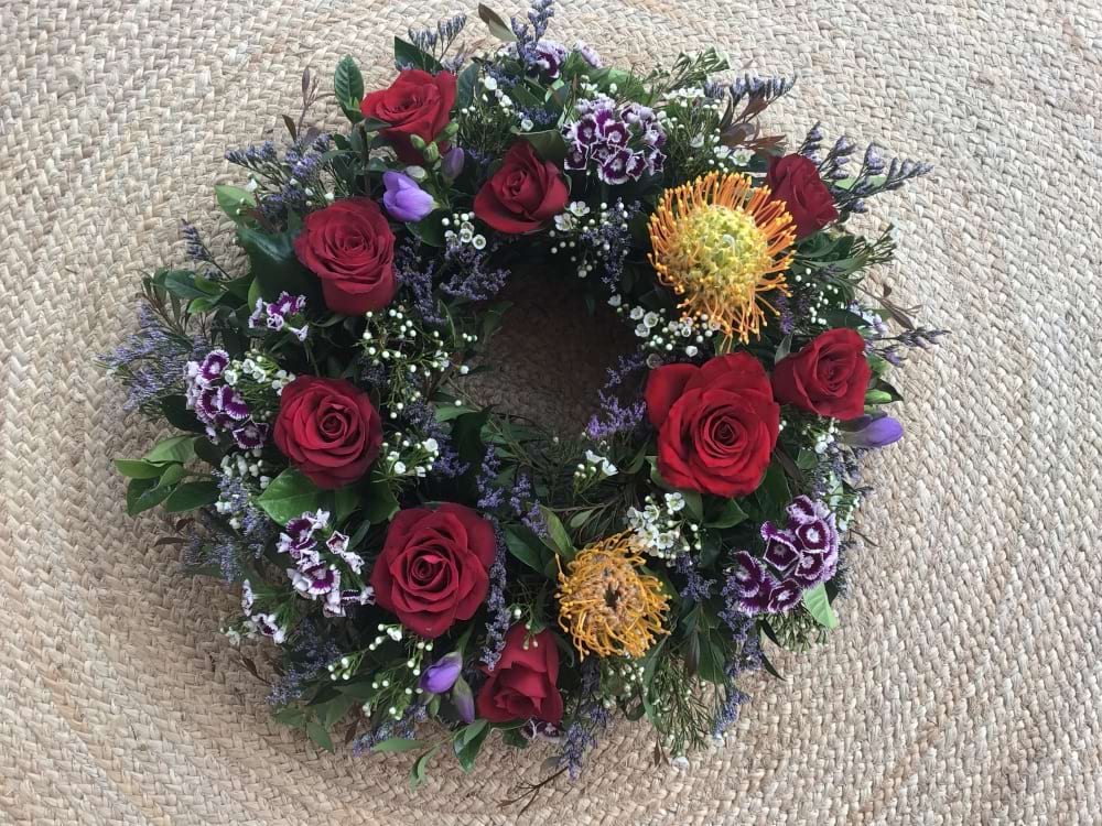 Floral Wreath Red