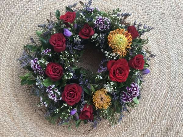 Floral Wreath Red